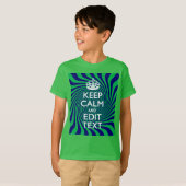 保パーソナライズされたCalm BlueとGreen with a Twist Tシャツ (正面フル)