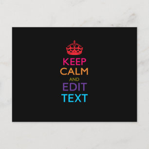 保パーソナライズされたCALM Have Your Text 数々の-Colored ポストカード
