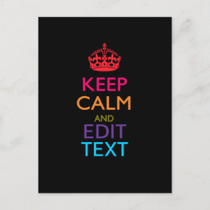 保パーソナライズされたCALM Have Your Text 数々の-Colored ポストカード