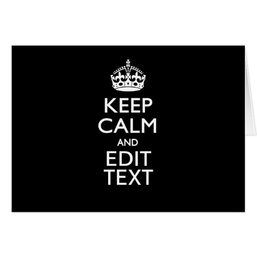 保パーソナライズされたCALM Have Your Text on Black (正面横)