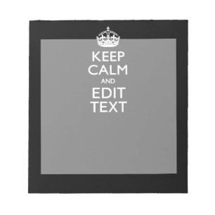 保パーソナライズされたCALM Have Your Text on Black ノートパッド