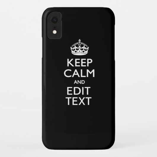 保パーソナライズされたCALM Have Your Text on Black Case-Mate iPhoneケース (裏面)