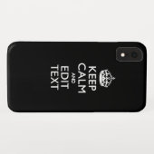 保パーソナライズされたCALM Have Your Text on Black Case-Mate iPhoneケース (裏面(横))