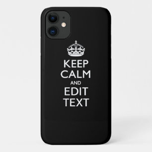 保パーソナライズされたCALM Have Your Text on Black iPhone 11 ケース