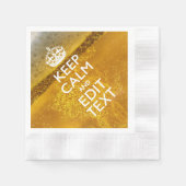 保ビールのテキストを落ち着けカッコいいて 縁ありカクテルナプキン (正面)