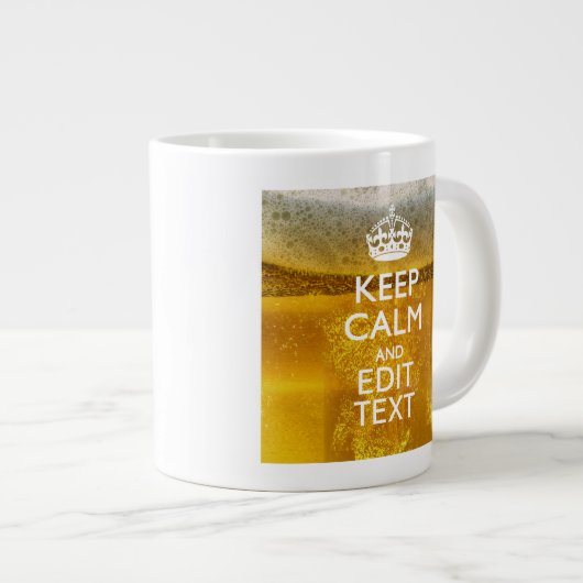 保ビールのテキストを落ち着け素晴らして ジャンボコーヒーマグカップ (正面右)