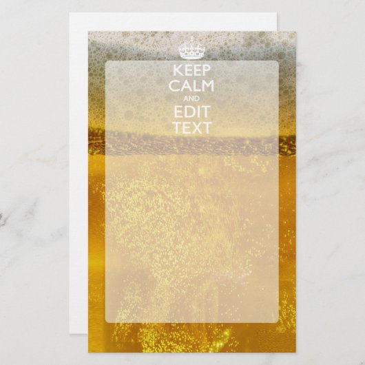 保ビールのテキストを落ち着け素晴らして 便箋 (正面/裏面)