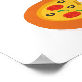 保ピザ食べ ポスター (角)