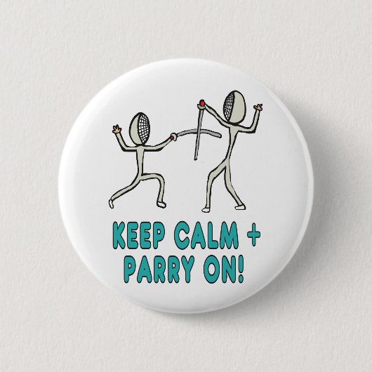 保フェンシング 缶バッジ (正面)