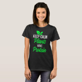保ベジタリアンFを有すオーガニックる植物 Tシャツ (正面フル)