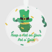 保ポットの金ゴールド オーナメント (裏面)