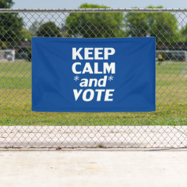 保モダンタイポグラフィ白青 横断幕