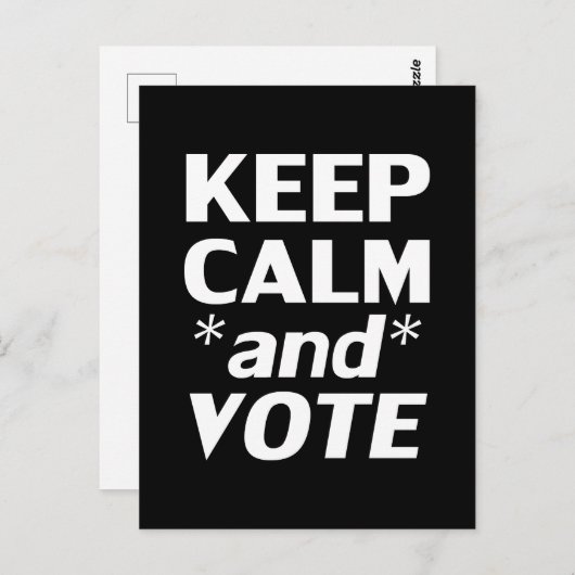 保モダンタイポグラフィ白黒 ポストカード (正面/裏面)