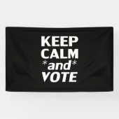 保モダンタイポグラフィ白黒 横断幕 (横)