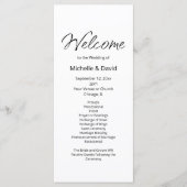 保モダン保カジュアル結婚タイポグラフィ式 プログラム (正面)