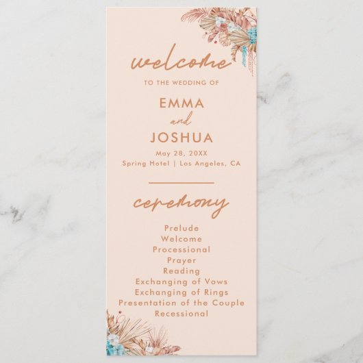 保モダン保フローラ結婚の儀式 プログラム (正面)