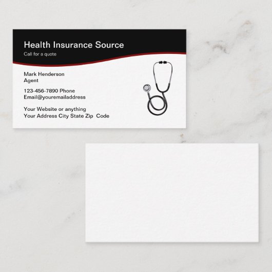 保モダン険担当者 名刺 (正面/裏面)