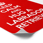 保ラブラドールレトリバーを抱き締める ポスター (角)