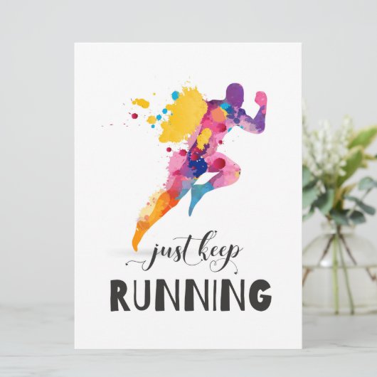 保ランニング引用文やる気を起こさせるの贈り物 カード (スタンド正面)