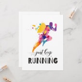 保ランニング引用文やる気を起こさせるの贈り物 カード (正面/裏面インサイチュ)