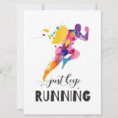 保ランニング引用文やる気を起こさせるの贈り物 カード (正面)