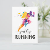 保ランニング引用文やる気を起こさせるの贈り物 サンキューカード (スタンド正面)