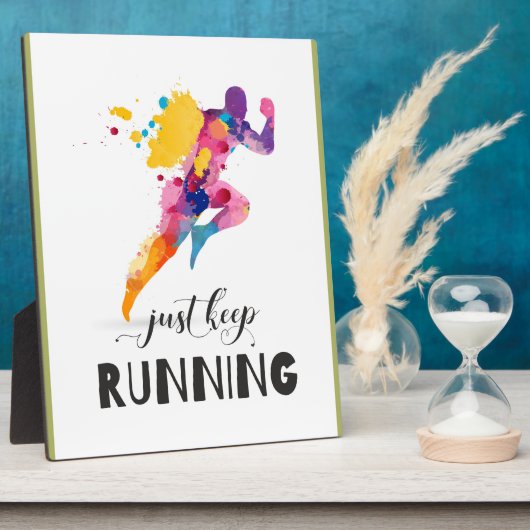 保ランニング引用文やる気を起こさせるの贈り物 フォトプラーク (側面)