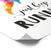 保ランニング引用文やる気を起こさせるの贈り物 ポスター (角)