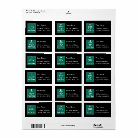 保リサイクル ラベル (フルシート)