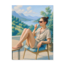 保リラックス水色はがき