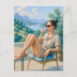 保リラックス水色はがき ポストカード