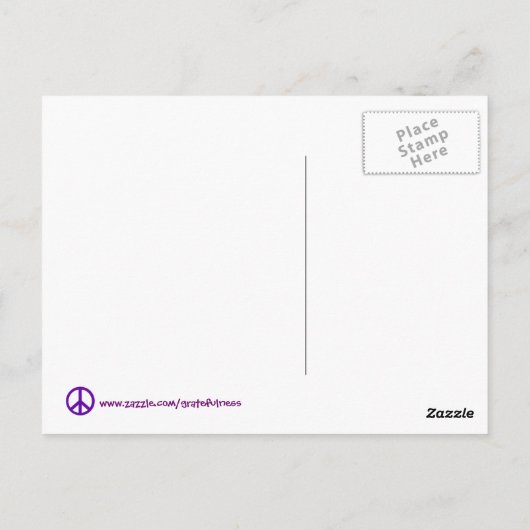 保与え手で感謝してい落ち着きて手を取る ポストカード (裏面)