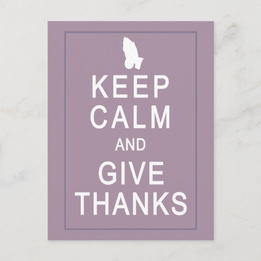 保与え手で感謝してい落ち着きて手を取る ポストカード (正面)