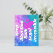 保中絶に関する法律およびアクセス可能 ポストカード (スタンド正面)