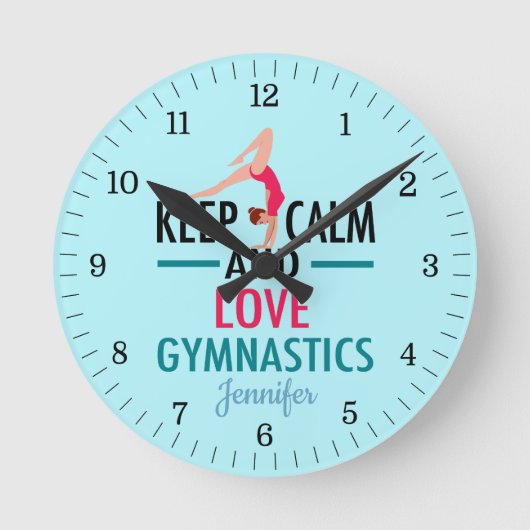 保体操 ラウンド壁時計 (正面)