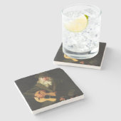 保保ミュージシャン（ギタリスト老人）(ヴィンテージ) ストーンコースター (横)