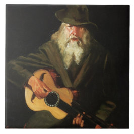 保保ミュージシャン（ギタリスト老人）(ヴィンテージ) タイル