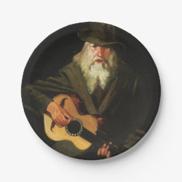保保ミュージシャン（ギタリスト老人）(ヴィンテージ) ペーパープレート