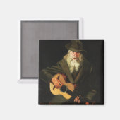 保保ミュージシャン（ギタリスト老人）(ヴィンテージ) マグネット (正面/裏面)