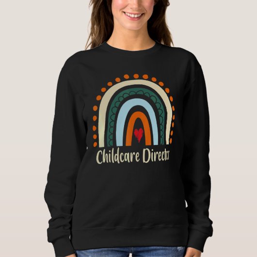 保保保育ディレクターBoho Rainbow 感謝してい卒業Y スウェットシャツ (正面)