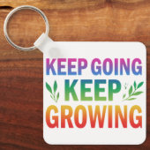 保保成長 – アルミ四角ケチャイ キーホルダー (正面)