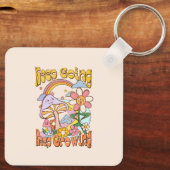 保保栽培 – キノコと花 キーホルダー (裏面)