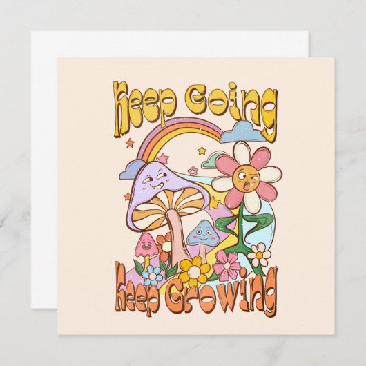 保保生育中 – キノコと花 (正面/裏面)