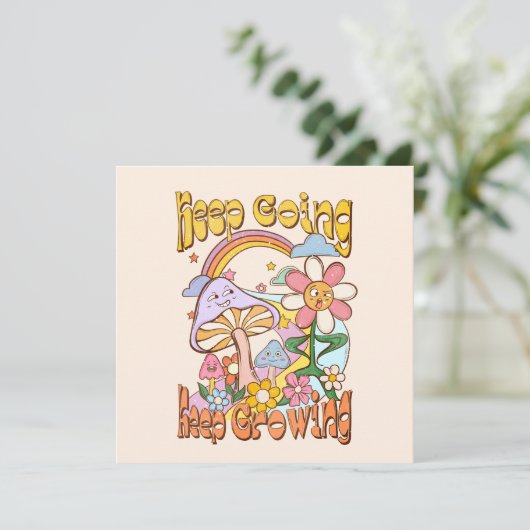 保保生育中 – キノコと花 (スタンド正面)