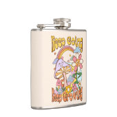 保保生育中 – キノコと花 フラスク (右)