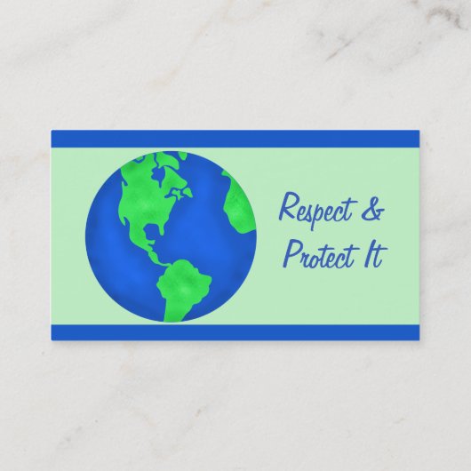 保保護地球環境芸術カスタム 名刺 (裏面)