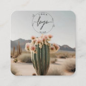 保保 | フラワーサボテン | 美学 スクエア名刺 (正面)