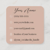 保保 | フラワーサボテン | 美学 スクエア名刺 (裏面)