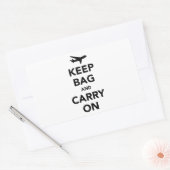 保保(運落ち着き) 長方形シール (封筒)