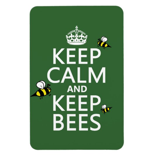 保保Calm and Bees – すべての色 マグネット (縦)
